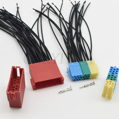 20P car starter modification socket showing terminal layout and unsealed plug design for VW car audio wiring