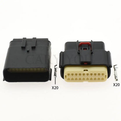 20Pin automobile headlamp waterproof socket showing locking structure for car wiring harness