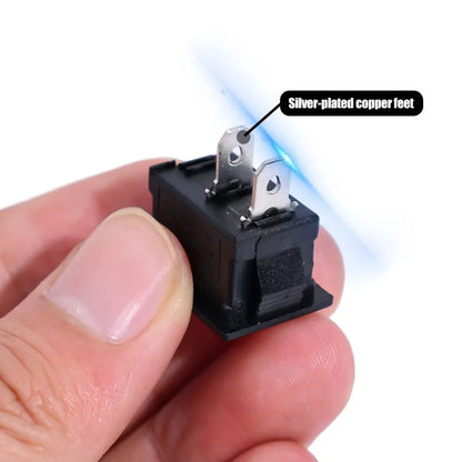 21x15mm panel mount rocker switch black red white