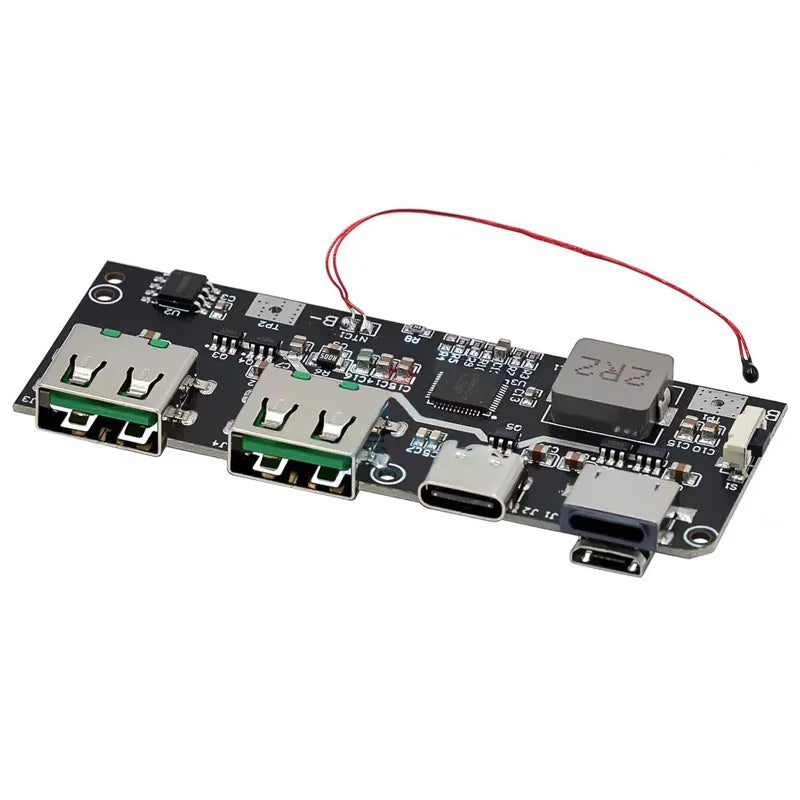 22.5W 5-port bidirectional fast charging power module circuit board with QC4+ and PD3.0, suitable for DIY mobile power banks and electronics projects