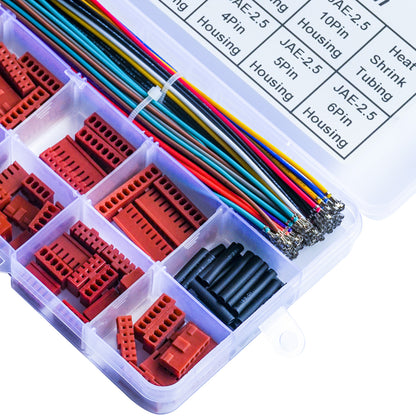 Premium 22AWG pre-crimped wires designed for JAE 2.5mm female connector kit