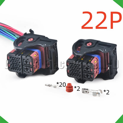 22 Pin automotive connectors ECU wire harness plug 64326-1001, 98835, 18191, 64326-1002 for Peugeot, Citroen, and Renault