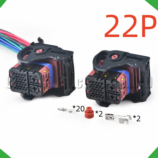 22 Pin automotive connectors ECU wire harness plug 64326-1001, 98835, 18191, 64326-1002 for Peugeot, Citroen, and Renault