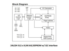 24LC04B I2C 4K-Bit EEPROM