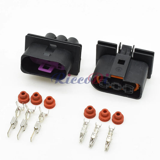 Male and female structure of 280 Series 3 Pin 6.3mm waterproof automotive connector