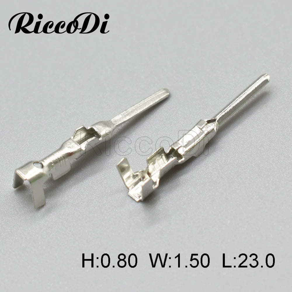 282109-1 Tyco brass crimp terminal splice pins for sealed waterproof male female connectors detail