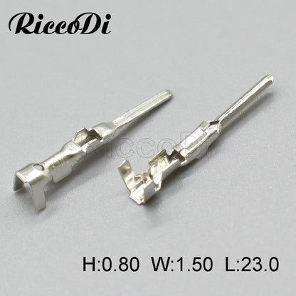 282109-1 Tyco brass crimp terminal splice pins for sealed waterproof male female connectors detail