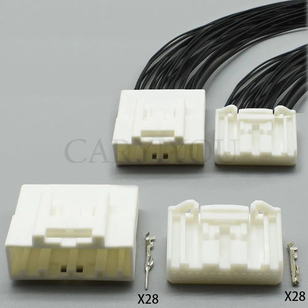 female male 28P 1717115-1 auto plastic housing unsealed socket car small power wire connector