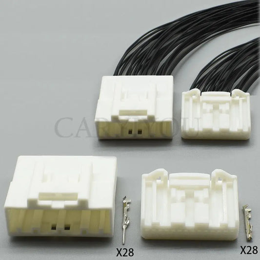 female male 28P 1717115-1 auto plastic housing unsealed socket car small power wire connector