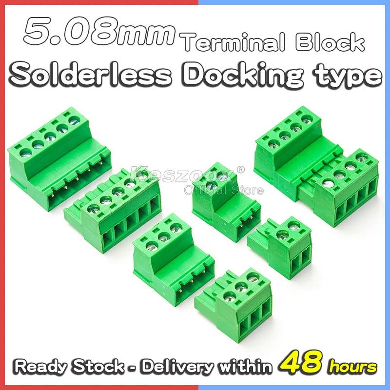 2EDG_5.08mm_Solderless_Docking_type_Green_Phoenix_Connector_Terminal