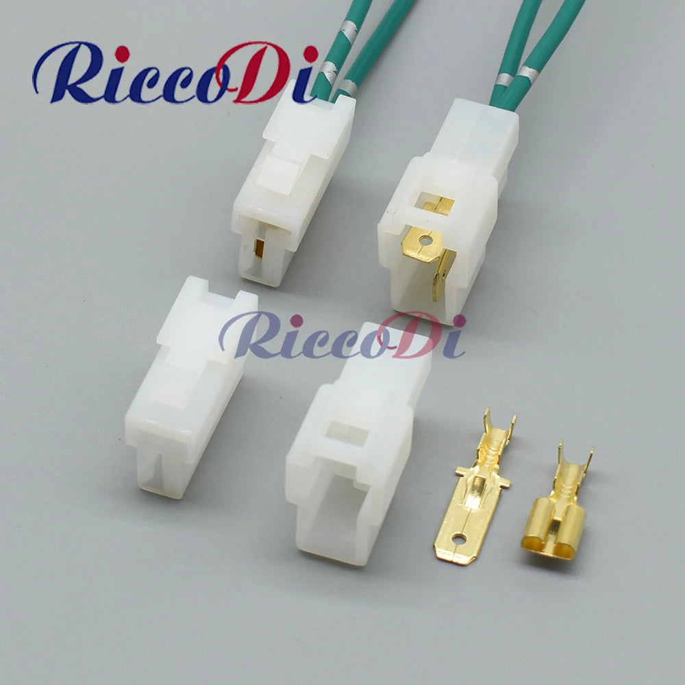 2P automotive wiring harness connector AC assembly socket for large current applications