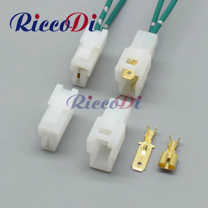 2P automotive wiring harness connector AC assembly socket for large current applications