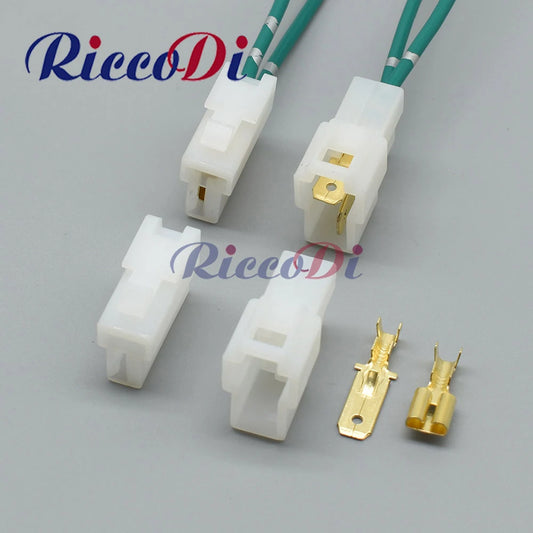 2P automotive wiring harness connector AC assembly socket for large current applications