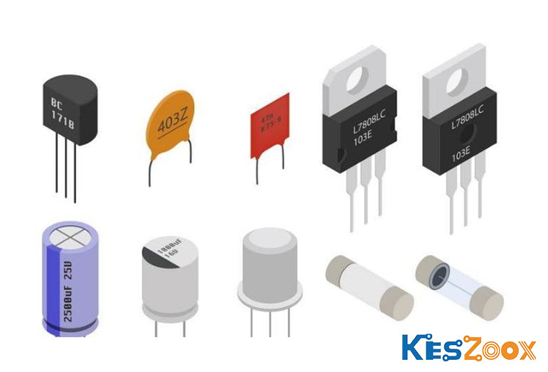 Inductor and passive component full range — SMD shielded power inductor 100uH 470uH 101 220uH 1R5 1.5uH, ferrite bead SMD, MLCC ceramic capacitor, film capacitor, axial color-ring inductor, I-core wirewound inductor, toroidal inductor, ceramic inductor — all inductor types in stock at Keszoox