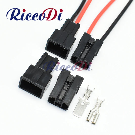 2 pin male female unsealed wire connector plug for car map sensor and electrical wiring