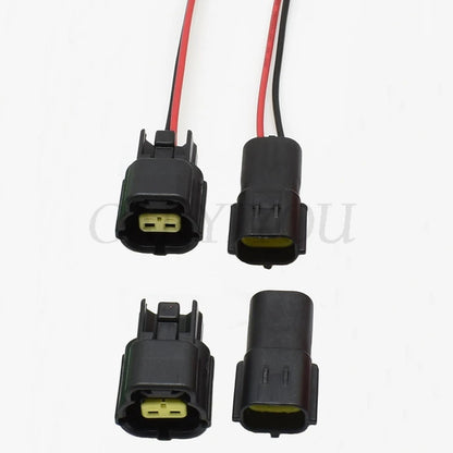 2 pin female male waterproof wire connector plug for sealed automotive electrical connections