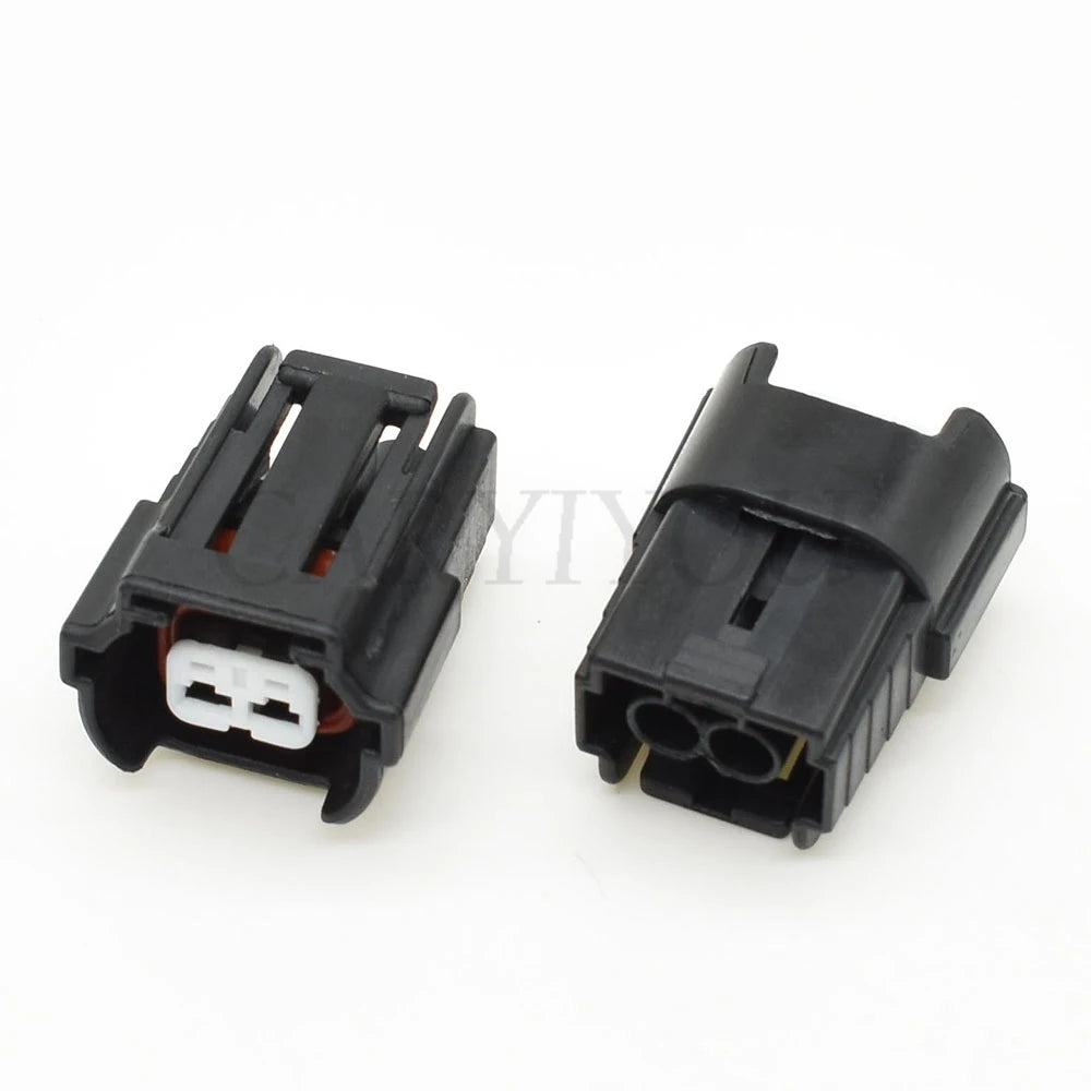 Assembly view of 2 hole fuel injector wire socket connector 6195-0043 for reliable automotive wiring applications