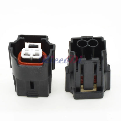 Detailed view of housing for 2 hole fuel injector connector, ensuring durability and precise fit for automotive wiring