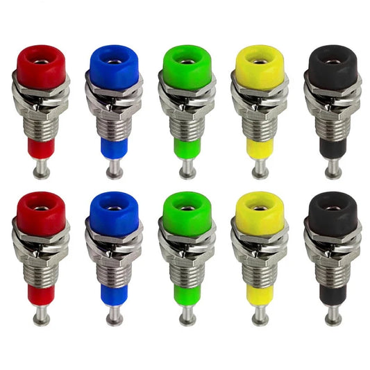 2mm banana female socket jack insulated copper terminal for panel mount testing applications
