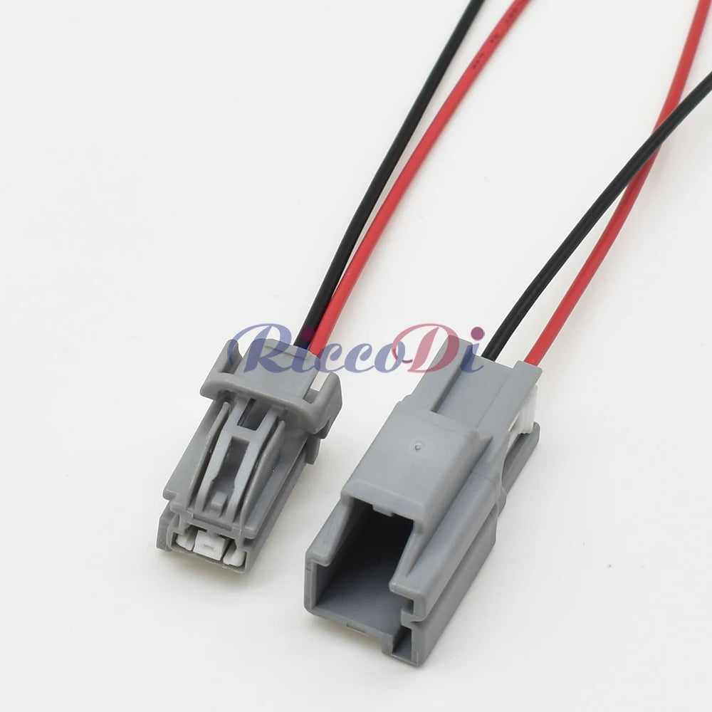 Assembly view of 2P automotive wire harness connector unsealed socket for electrical wiring applications