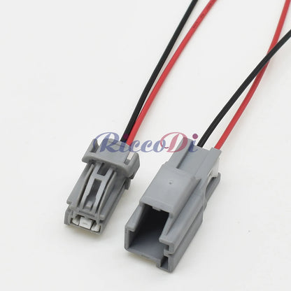 Assembly view of 2P automotive wire harness connector unsealed socket for electrical wiring applications