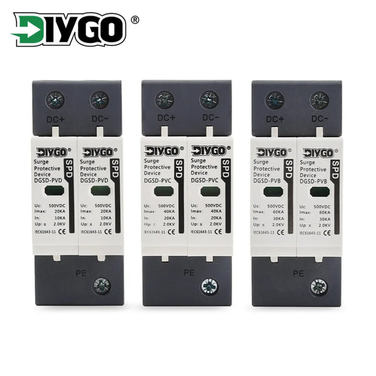 2P SPD DC 500V/600V/800V/1000V house surge protector and low-voltage arrester device