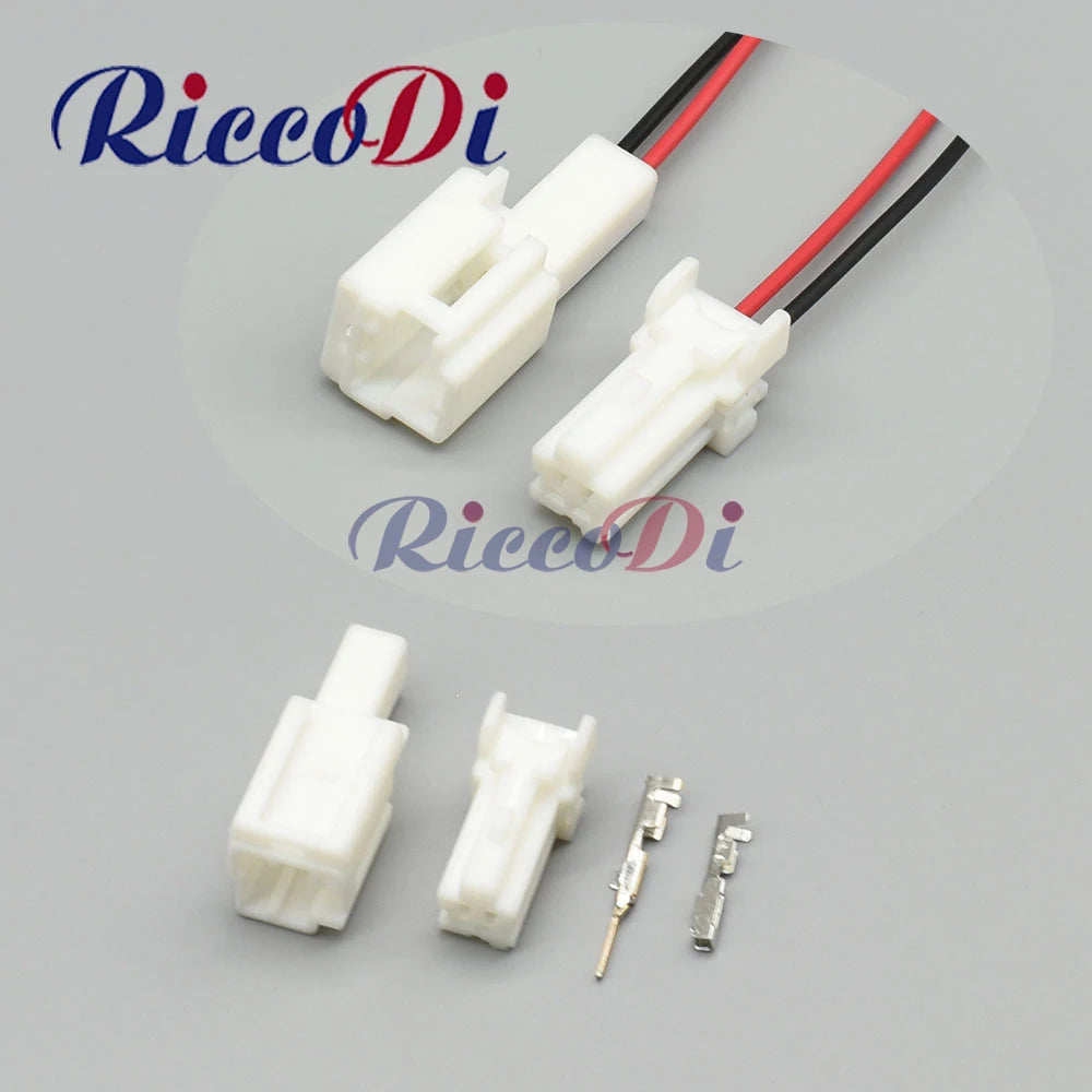 Automotive 2 pin 1.2mm wire harness connector with waterproof male and female socket for secure electrical connections