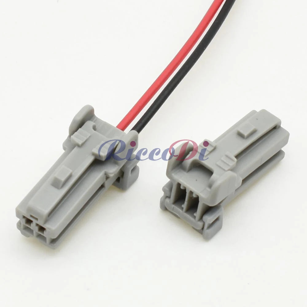 Close-up view of male and female plug on 2 pin 1.2mm automotive connector ensuring secure connection