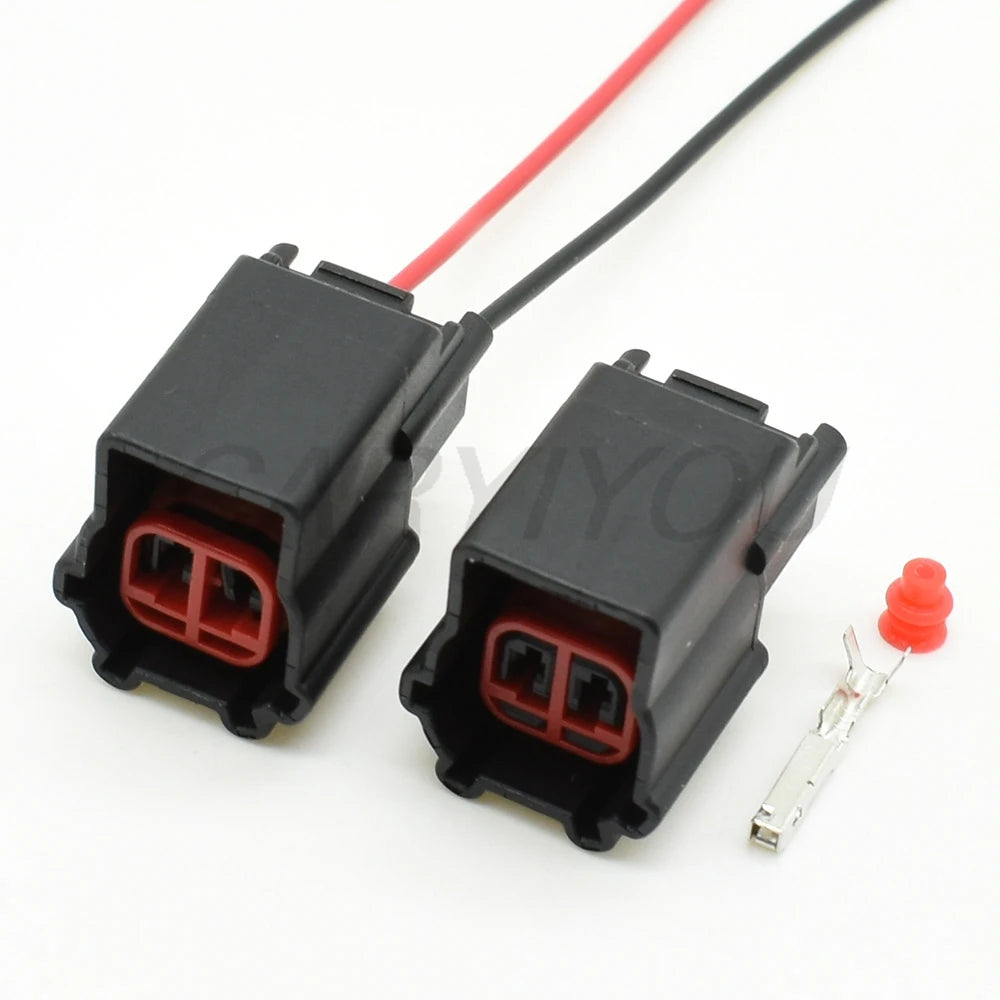 Automotive 2 pin 1.5mm wire harness connector installed on vehicle for secure and long-lasting electrical performance