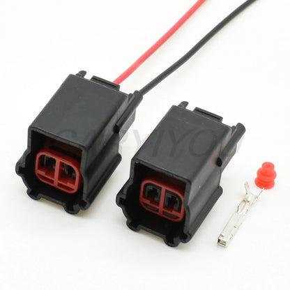 Automotive 2 pin 1.5mm wire harness connector installed on vehicle for secure and long-lasting electrical performance