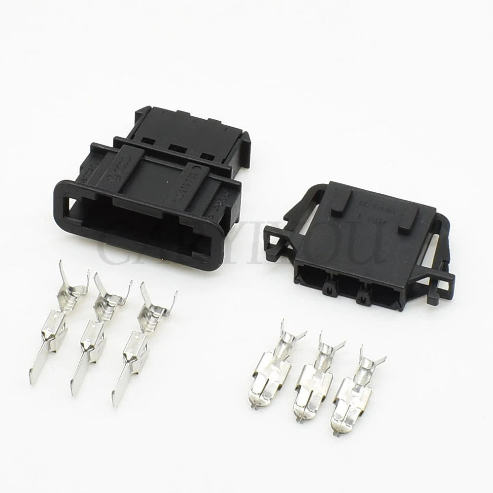 2-Pin air conditioner blower motor connector installed in vehicle showing proper electrical connection