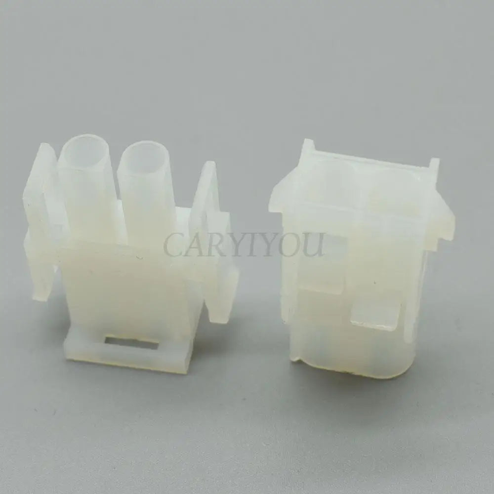 Close-up of 2-pin female male auto connector highlighting pin alignment and secure fit