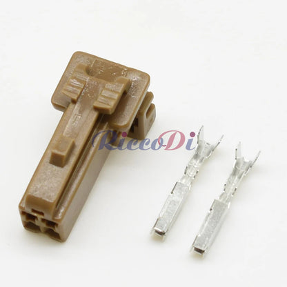 Durable housing of 2 pin automotive wire connector designed for long term vehicle use