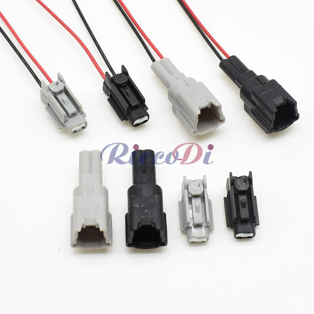 Close-up of 2 pin terminals for automotive and appliance waterproof connector