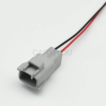 Male and female 2 pin waterproof automotive connector for turn signal applications