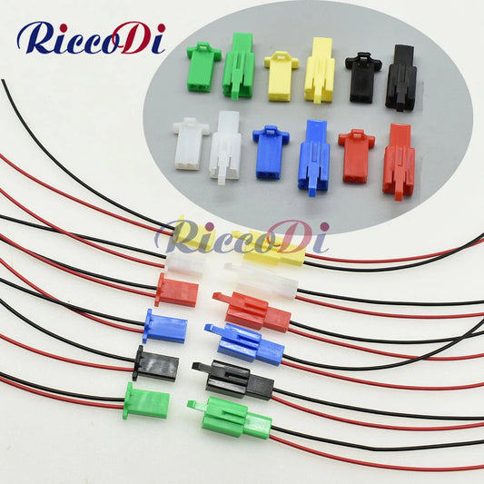 Front view of 2 pin automotive and motorcycle sensor wiring harness connector plug socket