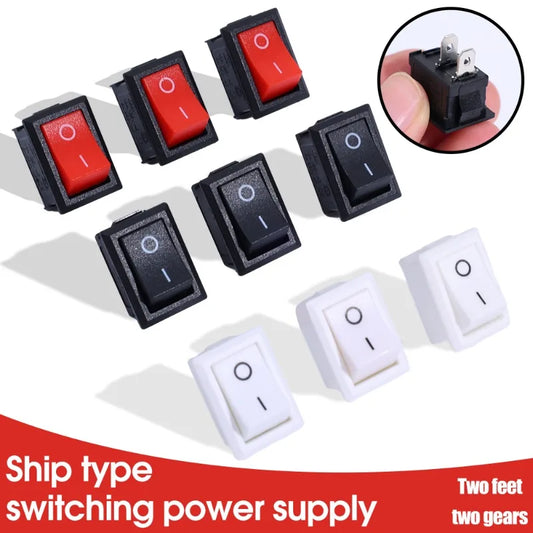 2 pin SPST on off rocker switch 6A 250V
