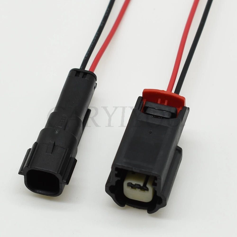 Waterproof design of 2 pin automotive connector socket for front bumper radar sensor for long-term durability