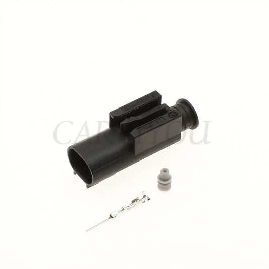 2-pin automotive sensor wire harness connector DJ7023YA-0.6-11 1-967570-3 showing full plug and housing assembly