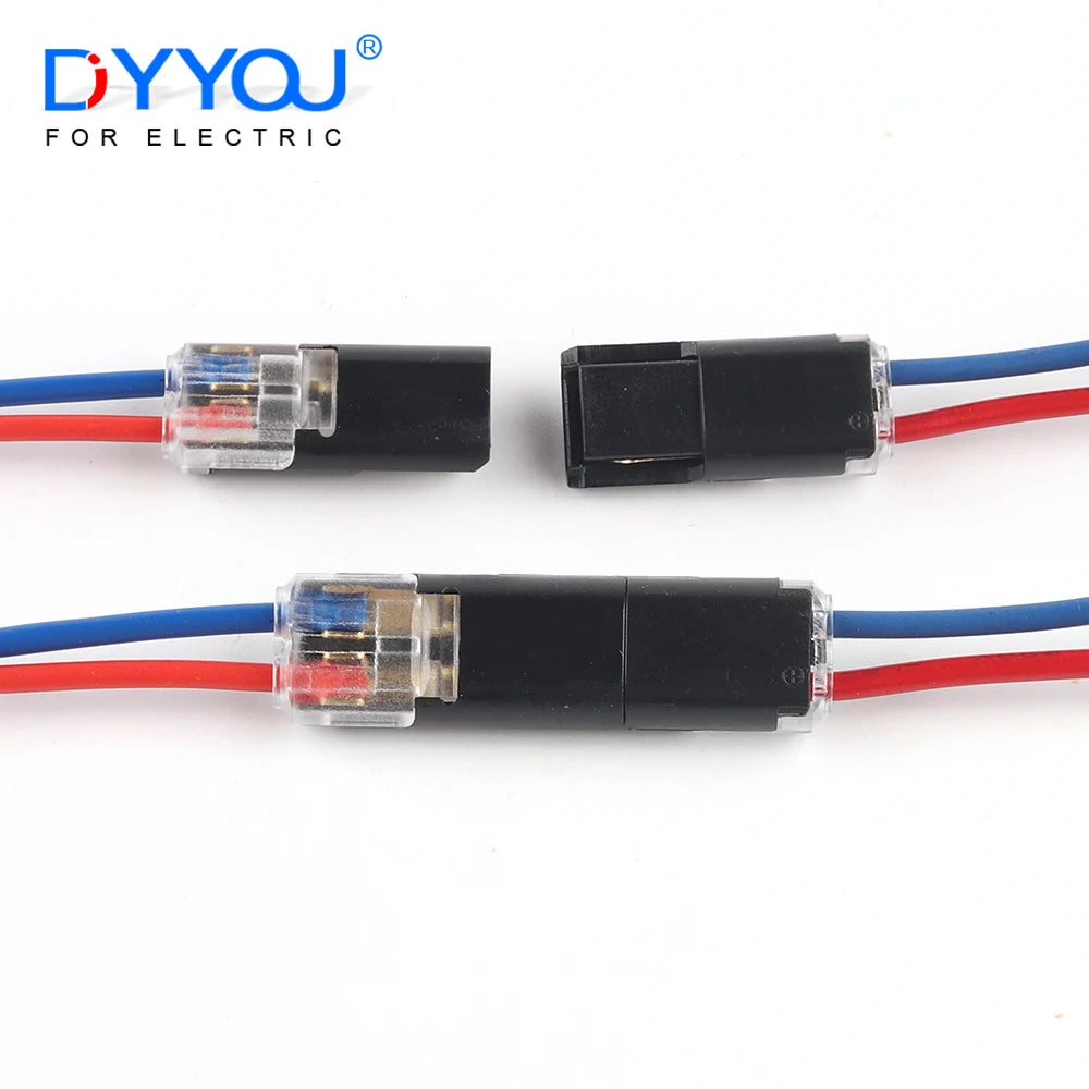 10pcs 2 pin way plug waterproof electrical connector for car wire cable, automotive connector with strip terminal connection