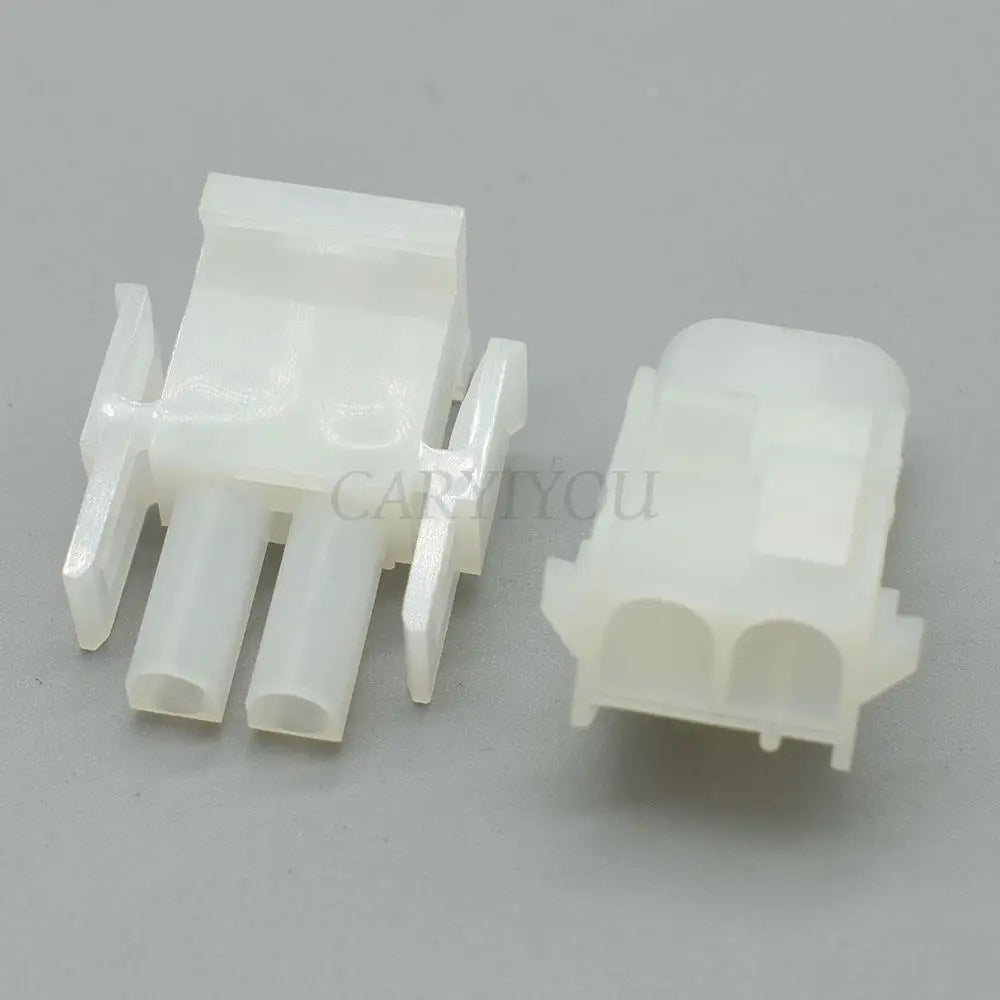 2-pin automotive female male wire harness connector 6.3mm pitch showing full connector design