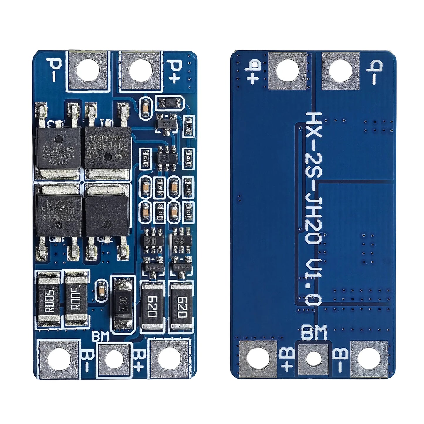 2S 10A lithium battery BMS protection board with overcharge protection, balance function, and 7.4V/8.4V support for 18650 cells