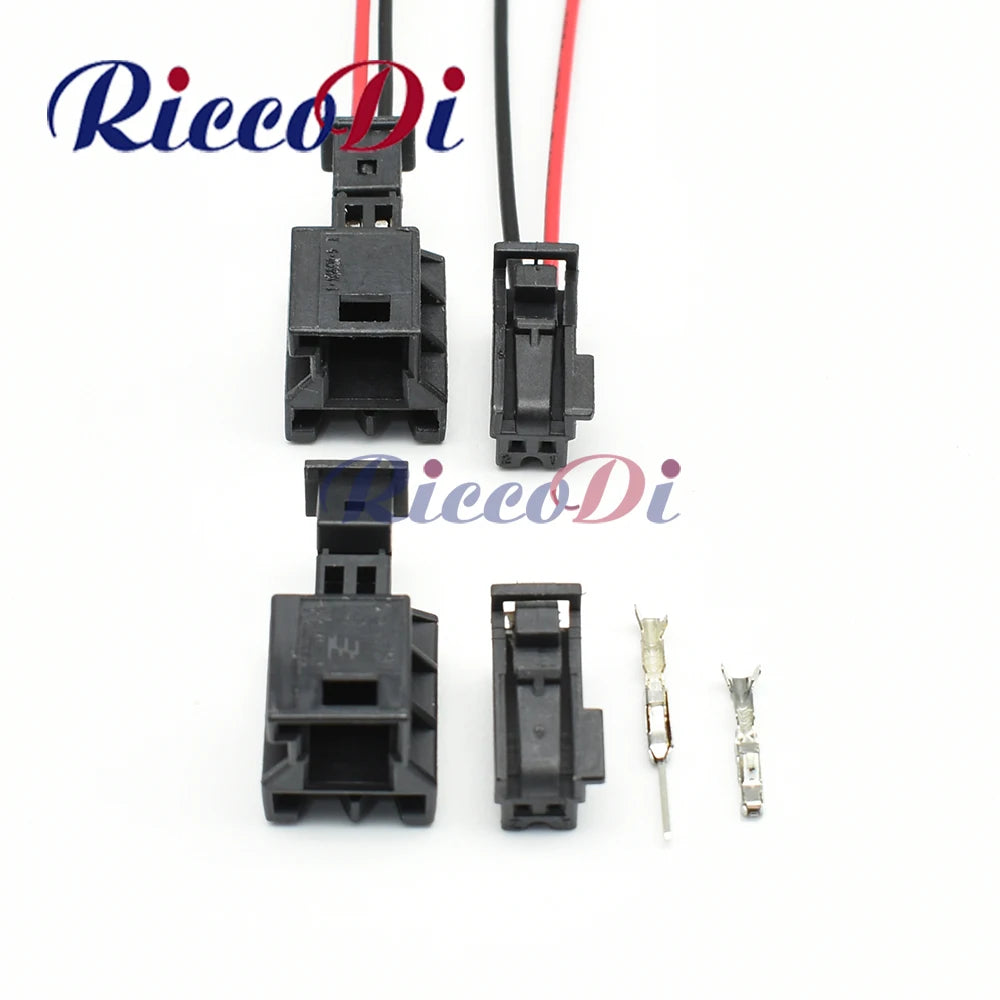 2 way 0.6mm series unsealed seat ventilation connector plug showing overall design for automotive installation