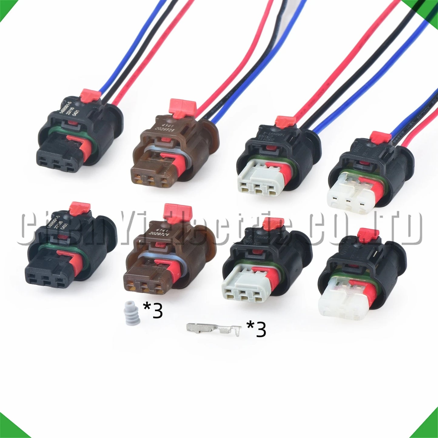 3 pin automotive connector 1488991-1 wire harness plug