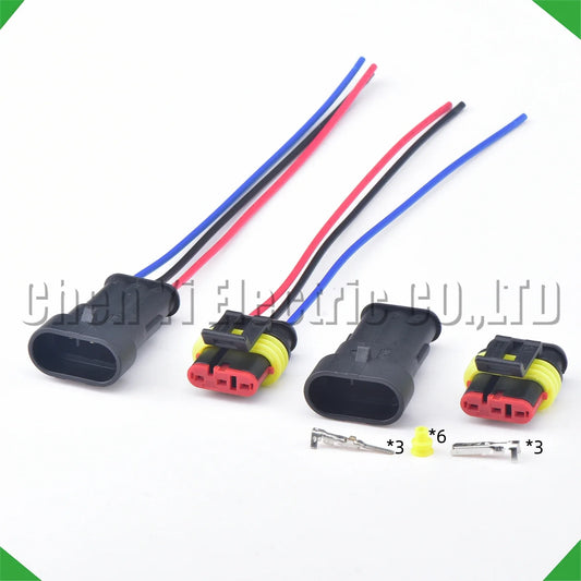 3 pin automotive connectors diesel filter sensor oil-water separator wire harness plug for Isuzu