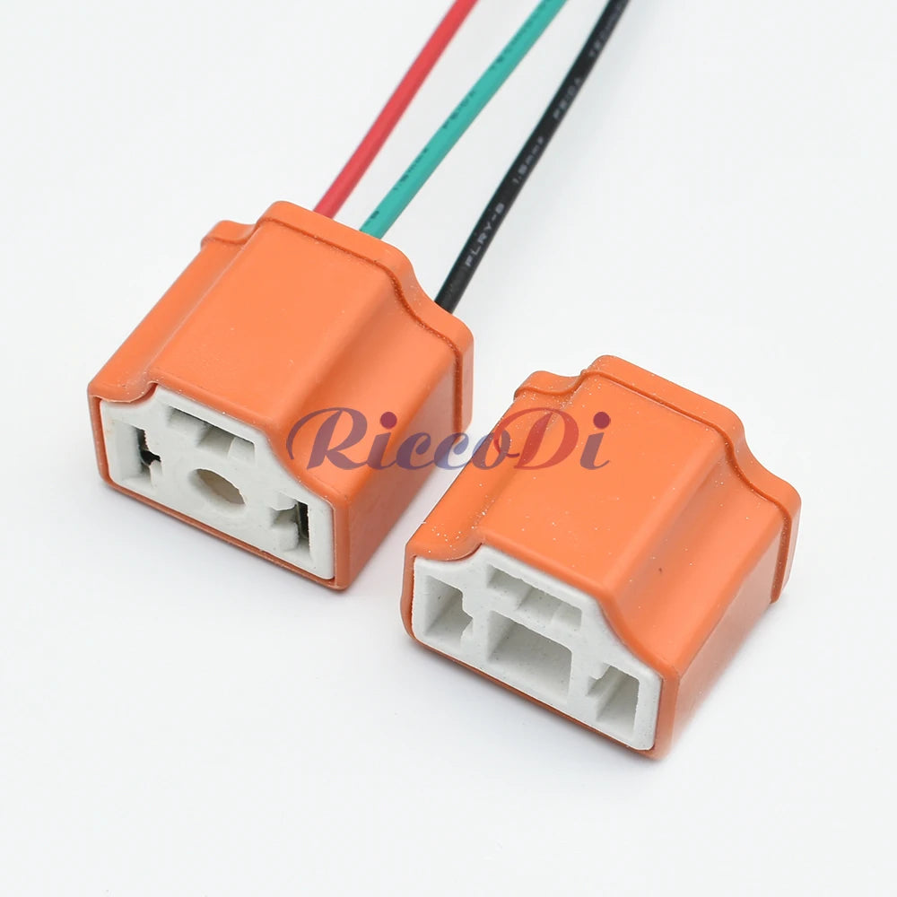 3 Pin 7.8 Series H4 car light bulb plug ceramic socket used in automotive AC assembly and relay lamp holder
