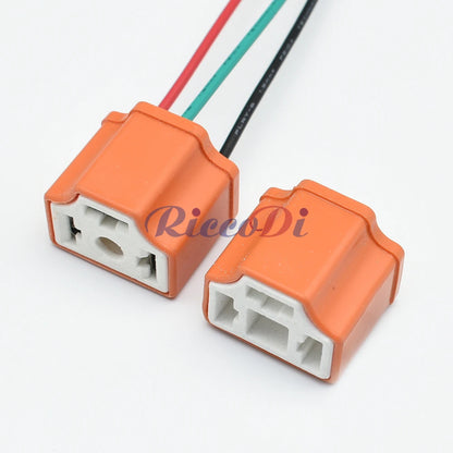 3 Pin 7.8 Series H4 car light bulb plug ceramic socket used in automotive AC assembly and relay lamp holder