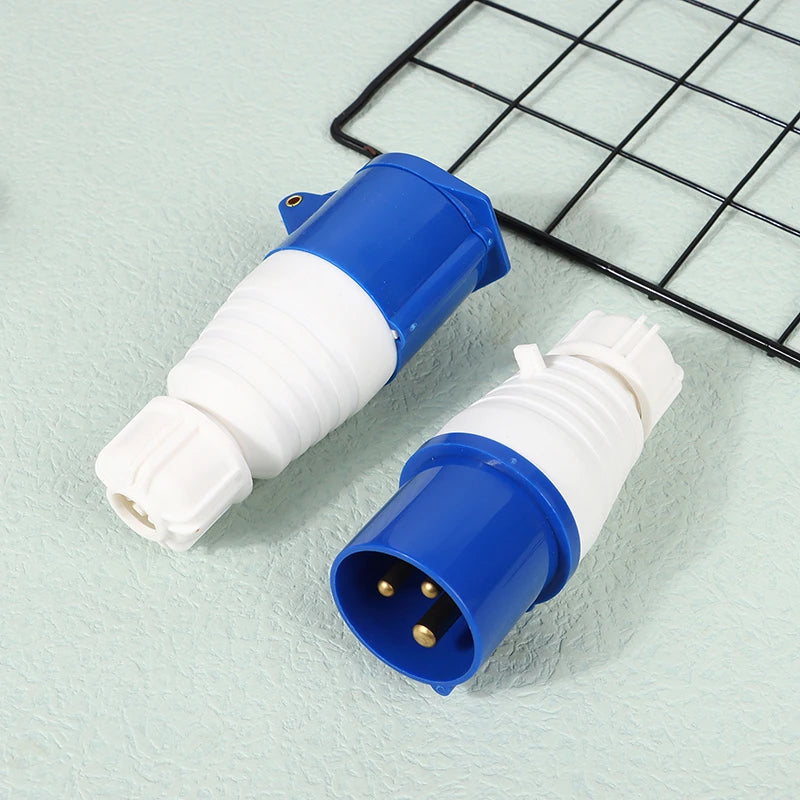 Industrial 3 pin male waterproof plug connector