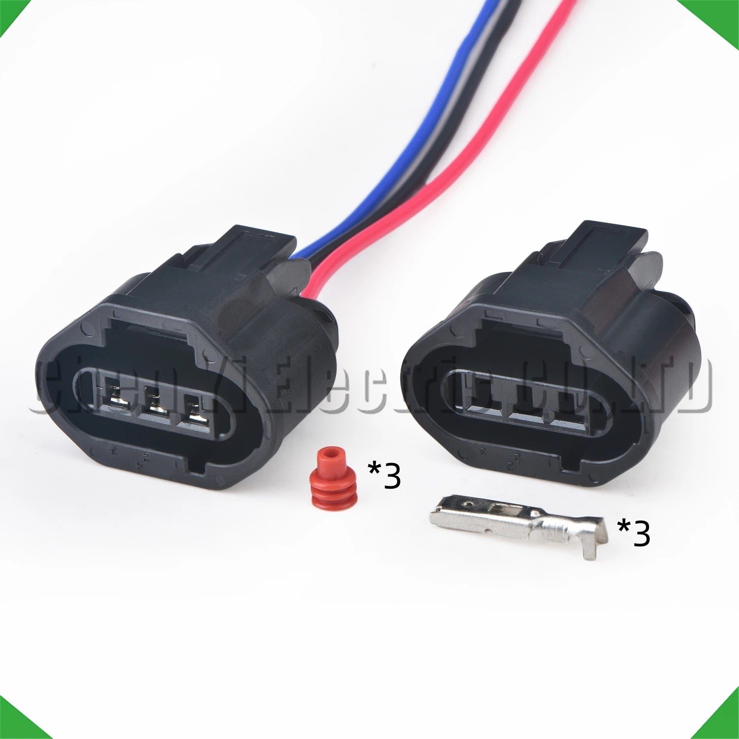 3 pin automotive TPS throttle position sensor connector wire harness plug