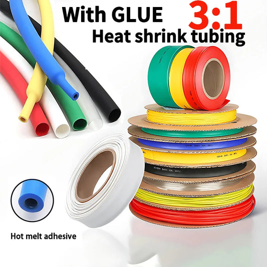 3:1 dual wall heat shrink tubing 10M-200M adhesive lined waterproof wire cable sleeve